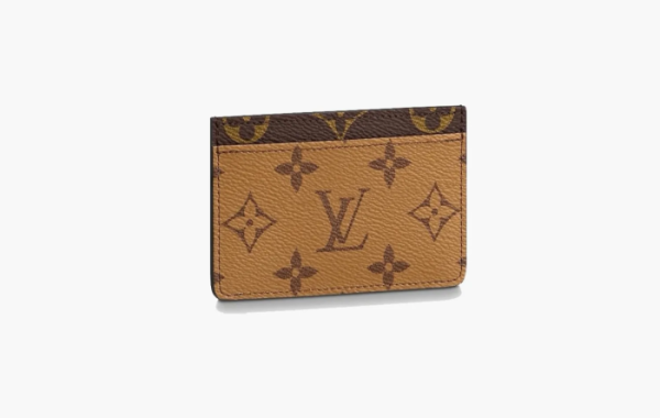 Louis Vuitton Monogram Reverse Canvas Card Holder Brown 