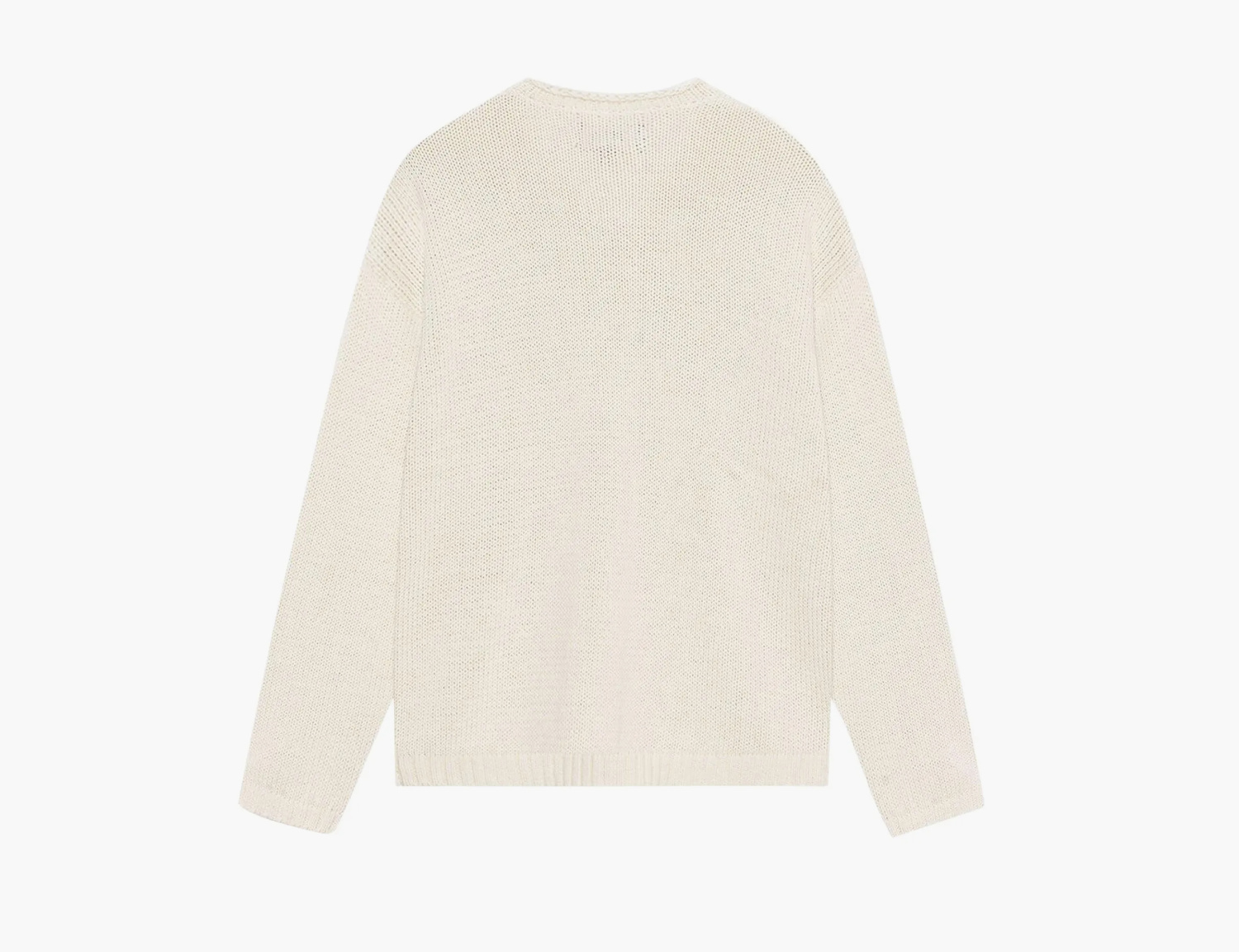 Stussy Embroidered V Neck Logo Sweater "Natural" 