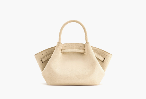 JW PEI Hana Mini Faux Suede Tote Bag Off White 