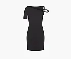 Khy Mesh Stretch Twist Mini Dress Black