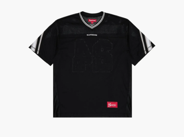 Supreme Jacquard Rib Football Jersey Black 