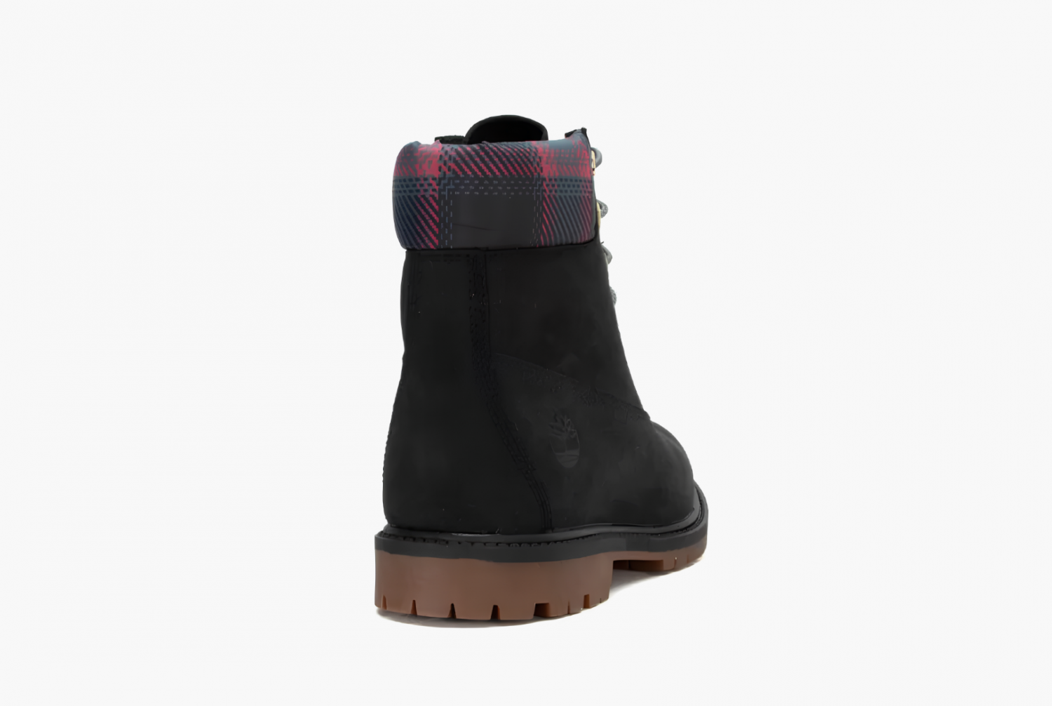 Timberland Heritage 6 Inch Waterproof Boots WMNS "Black Nubuck With Pink Teal Plaid" 