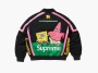Supreme SpongeBob SquarePants Jeff Hamilton Racing Jacket  Black 