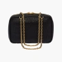 Miu Miu Logo-embossed Leather Shoulder Bag "Black" 