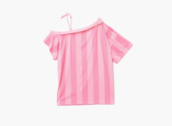 Adidas Originals Off Shoulder Jersey  T-shirt  True Pink / Semi Pink Glow  Adidas Originals Off Shoulder Jersey  T-shirt  True Pink / Semi Pink Glow