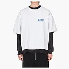 ARNODEFRANCE Vintage Cropped ADF Logo T-Shirt Grey