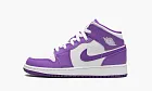 Air Jordan 1 Mid GS White / Purple Venom