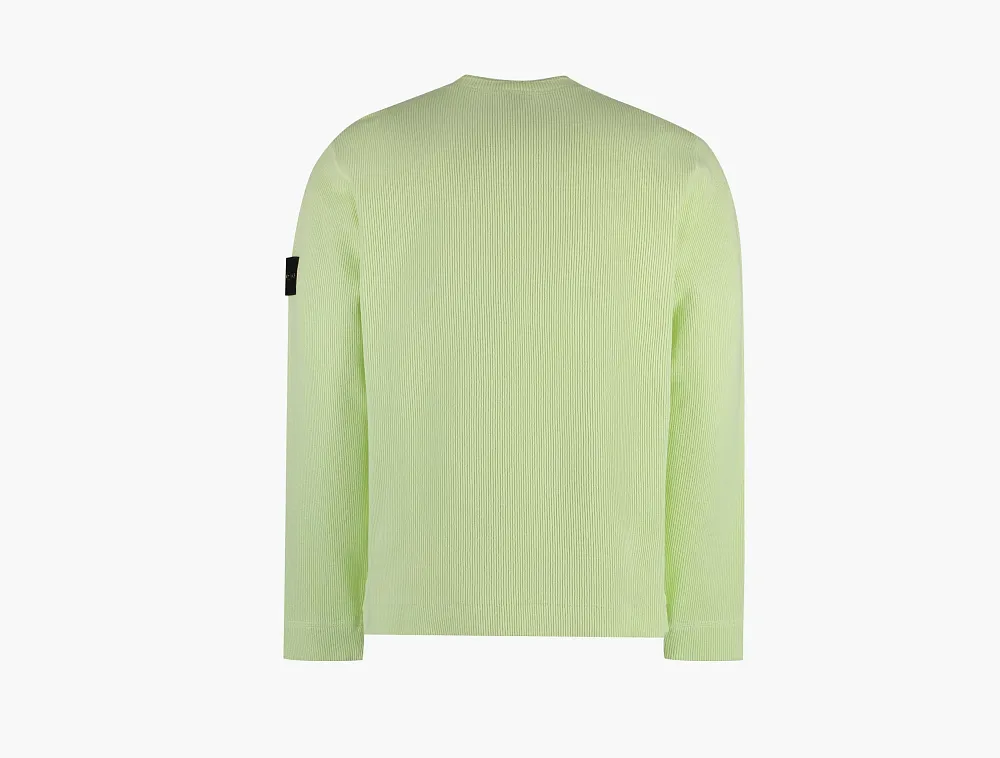 Stone Island Compass Patch Crewneck Jumper Light Green