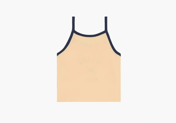 Celine Tank Top in Cotton Jersey Cheesecake / Navy 