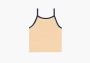 Celine Tank Top in Cotton Jersey Cheesecake / Navy 