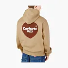 Carhartt WIP Heart Logo Hooded Sweatshirt Tan