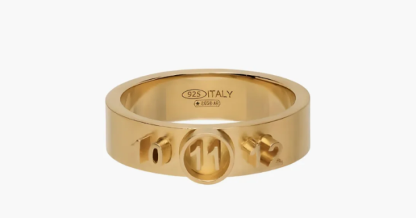 Maison Margiela Gold Numerical Logo Ring 