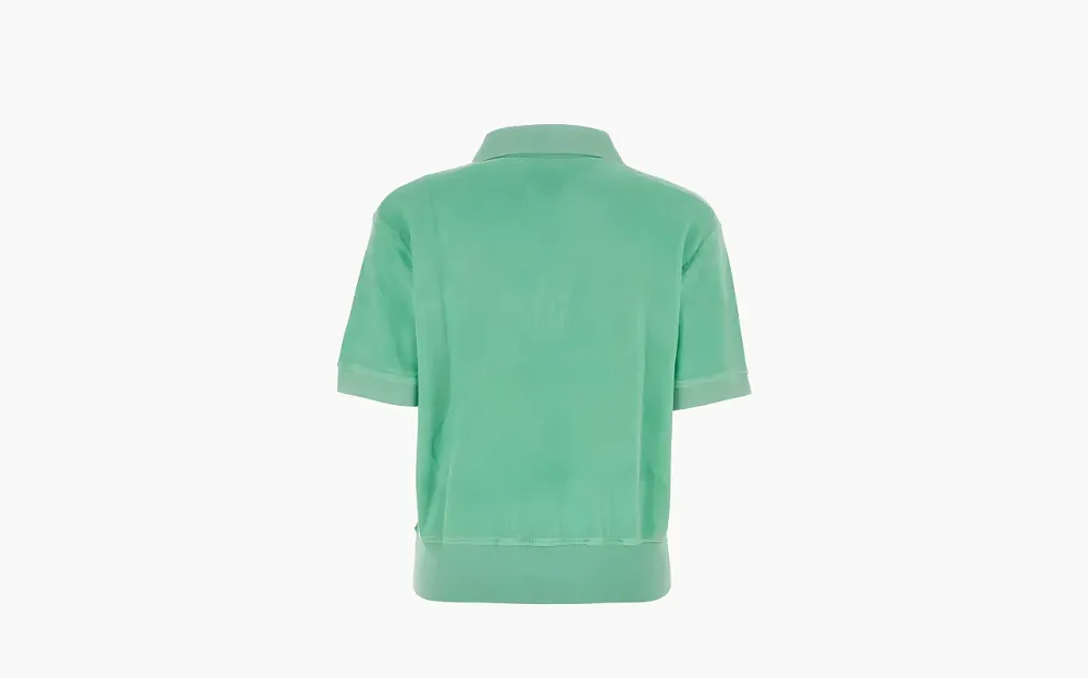Sporty & Rich Logo-embroidered Polo Top Green