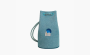 HERMES Canvas Clutch Canvas Bag "Blue" 