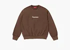 Supreme Washed Box Logo Crewneck Brown