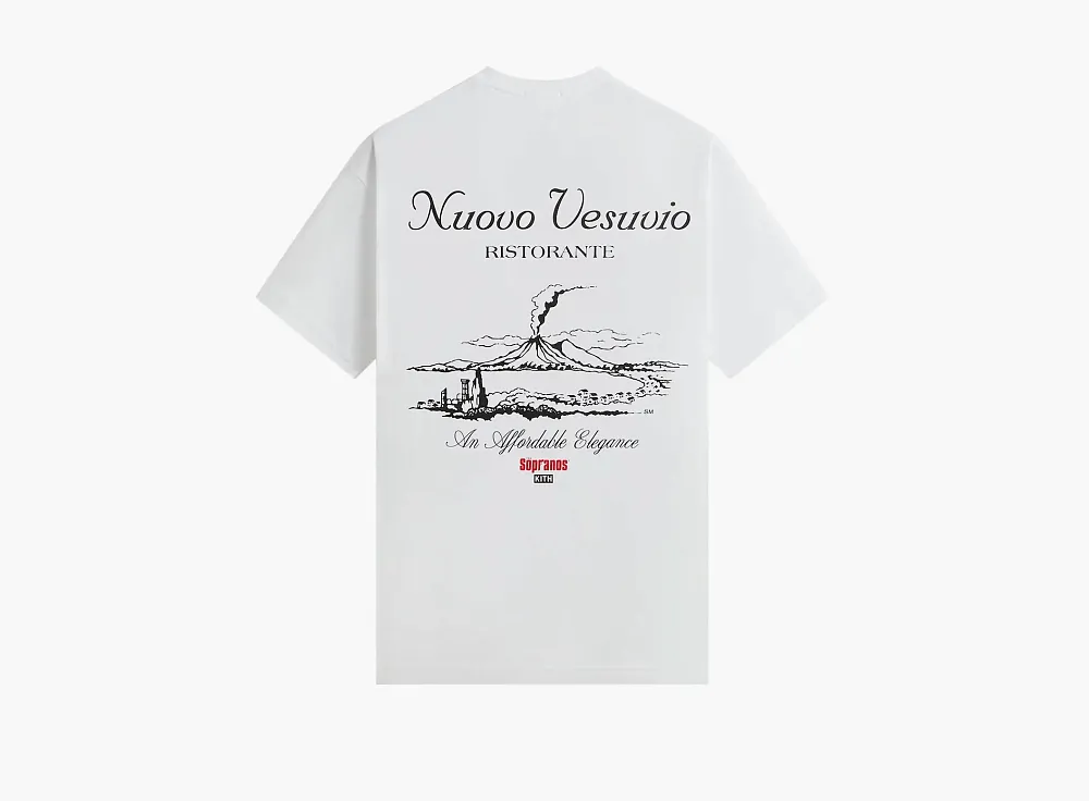 Kith x The Sopranos Nuovo Vesuvio Vintage Tee White