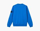 Stone Island Organic Cotton Fleece Crewneck Sweatshirt Bright Blue
