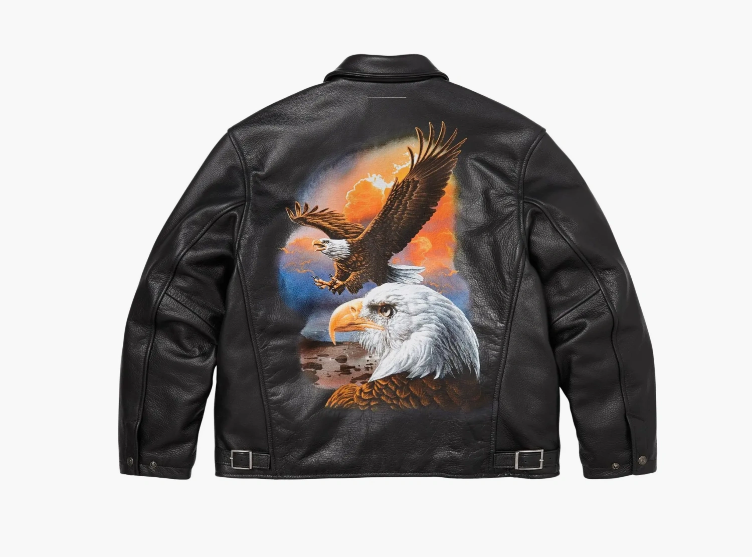 Supreme x MM6 Maison Margiela/Schott Eagle Leather Jacket Black 