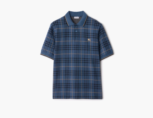 Burberry Check Cotton Polo Shirt Bay  Burberry Check Cotton Polo Shirt Bay