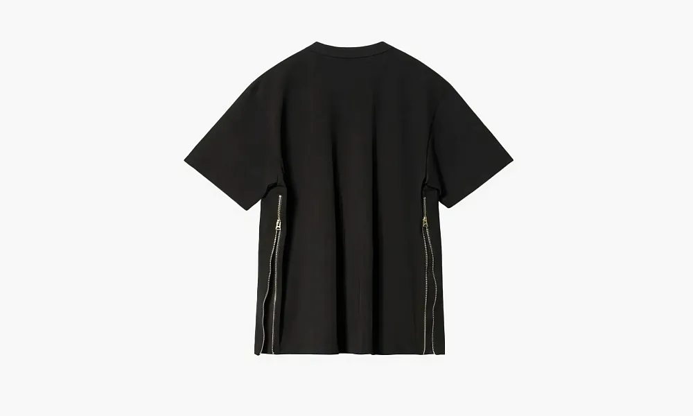 Sacai X Carhartt T-shirt Golden Zip Black