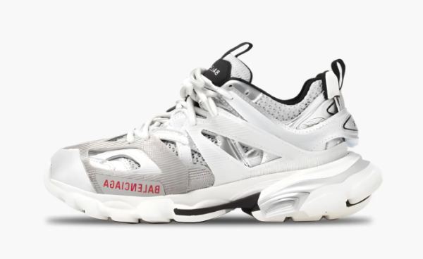 Balenciaga Track Low-Top Chunky Sneakers Silver 