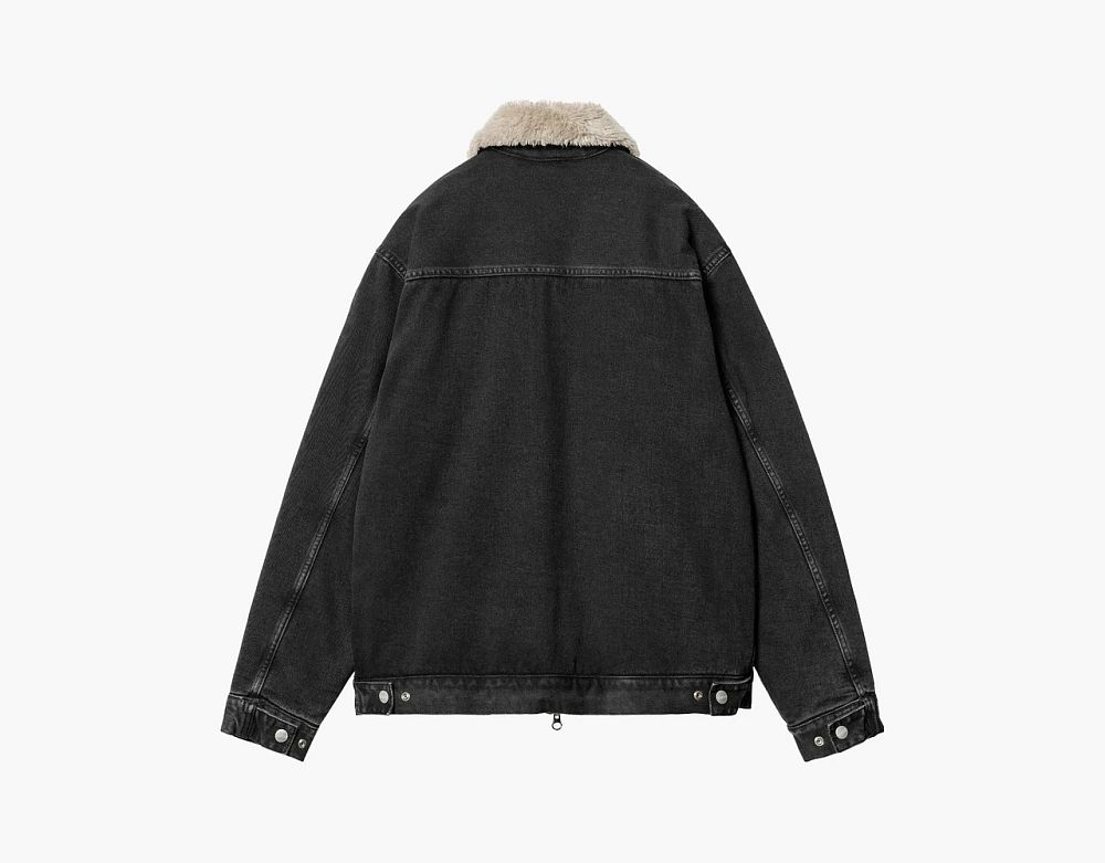 Carhartt WIP Detroit Fur Collar Jacket Washed Black