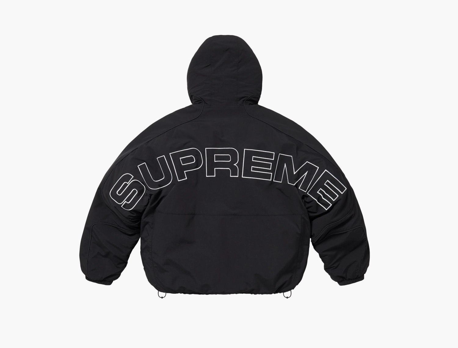 Supreme Faux Fur Reversible Hooded Track Jacket  "Black" 