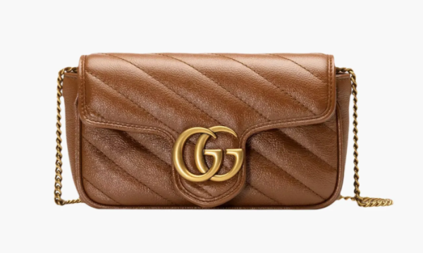 Gucci Gg Marmont Super Mini Bag Brown 