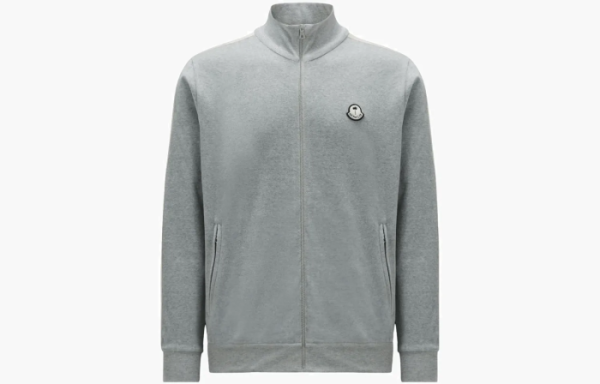 Moncler x Palm Angels Chenille Zip-Up Sweatshirt Grey 