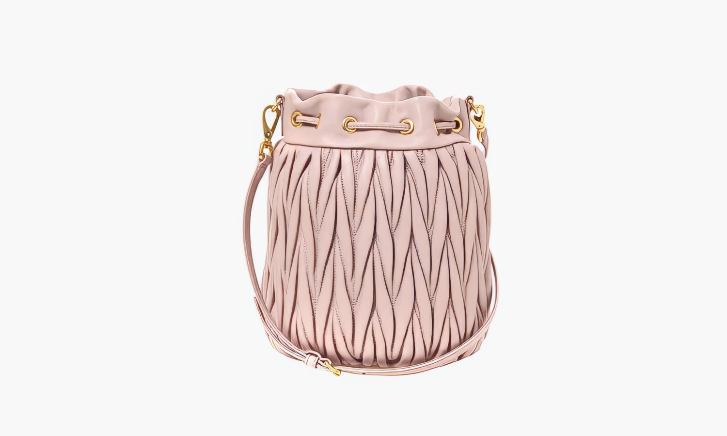 Miu Miu Matelasse Nappa Leather Bucket Bag "Opal" 