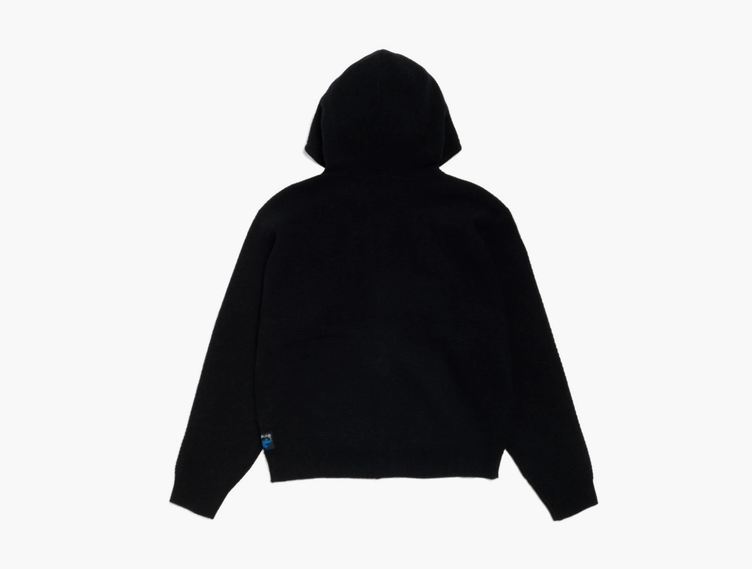 Stussy Textured Zip Hooded Sweater Black 