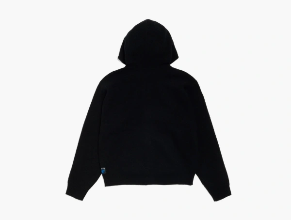 Stussy Textured Zip Hooded Sweater Black 