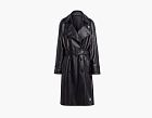 Adidas Originals Adicolor Trefoil Faux Leather Trench Coat Black