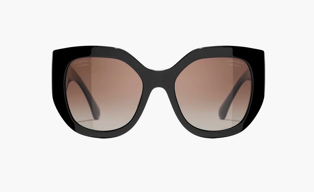 Chanel Butterfly Sunglasses Acetate Black
