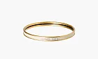 Hermès Enamel Bangles Unisex Cream White/Gold