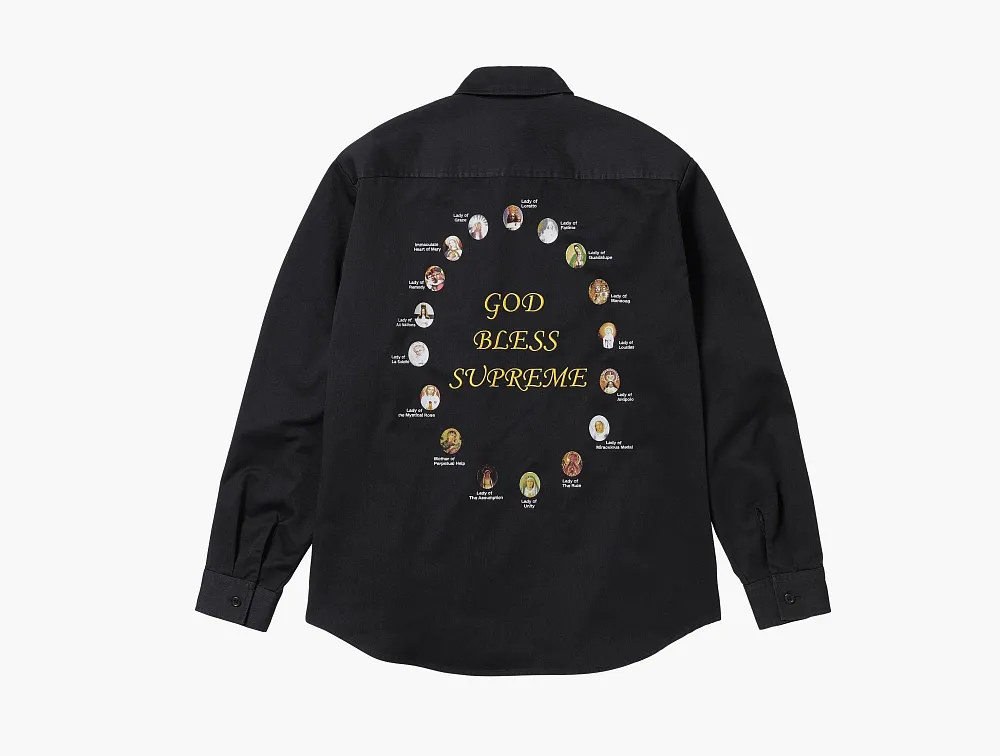 Supreme Our Lady Work Shirt Black