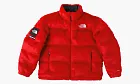 Supreme X The North Face Faux Faur Nuptse Jacket Red
