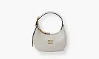 Miu Miu Leather Hobo Bag Halk White