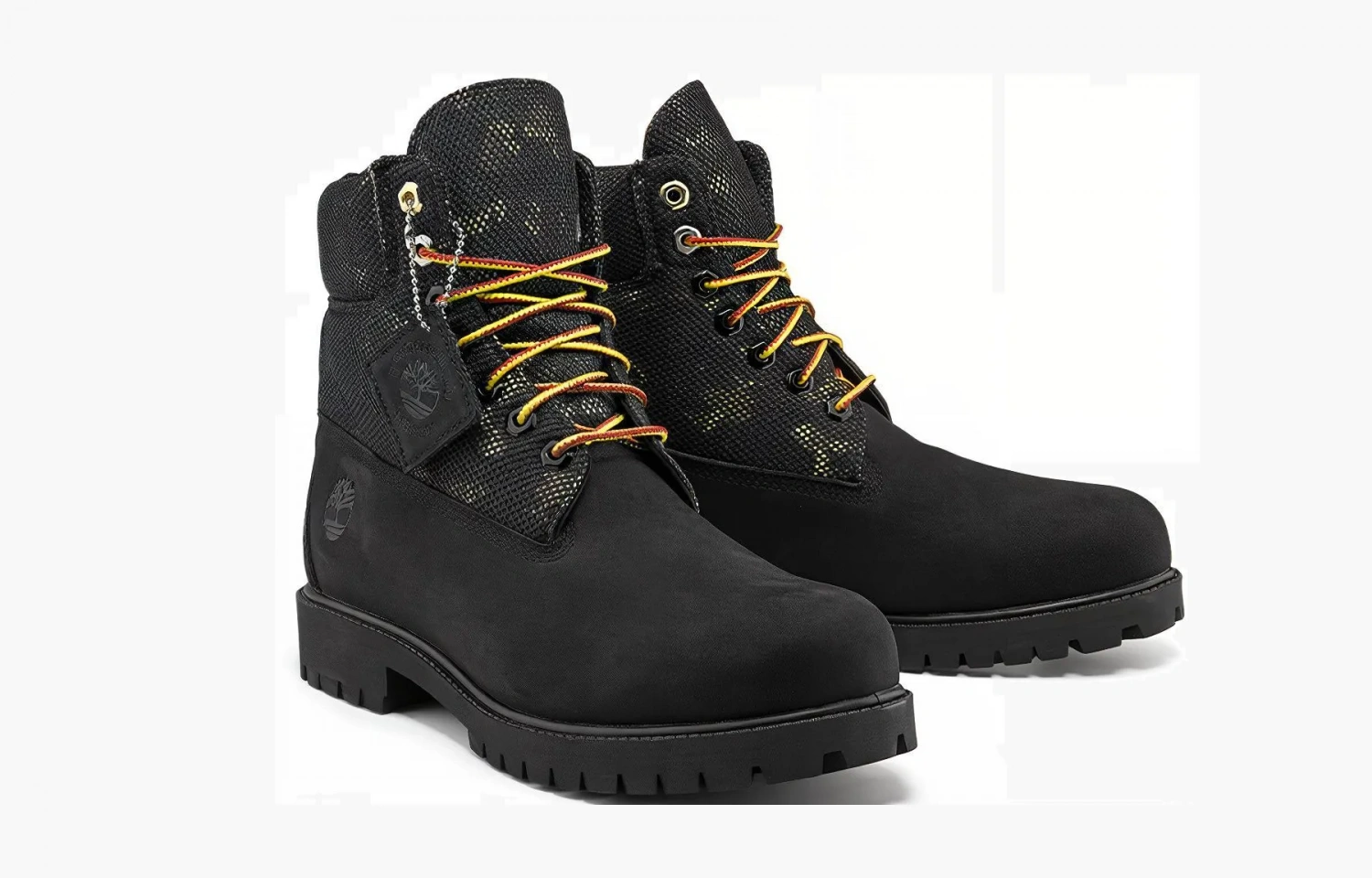 Timberland Heritage 6 Inch Boot "Black Nubuck With Camo" 