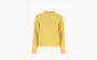 Sporty & Rich Embroidered Logo Crew Neck Wool Knit Top "Yellow" 