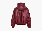 Adidas Originals Pleather Padded Jacket Wine Red