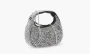 Miu Miu Wander Satin And Silk Mini Hobo Bag With Syntentic Crystals Black 