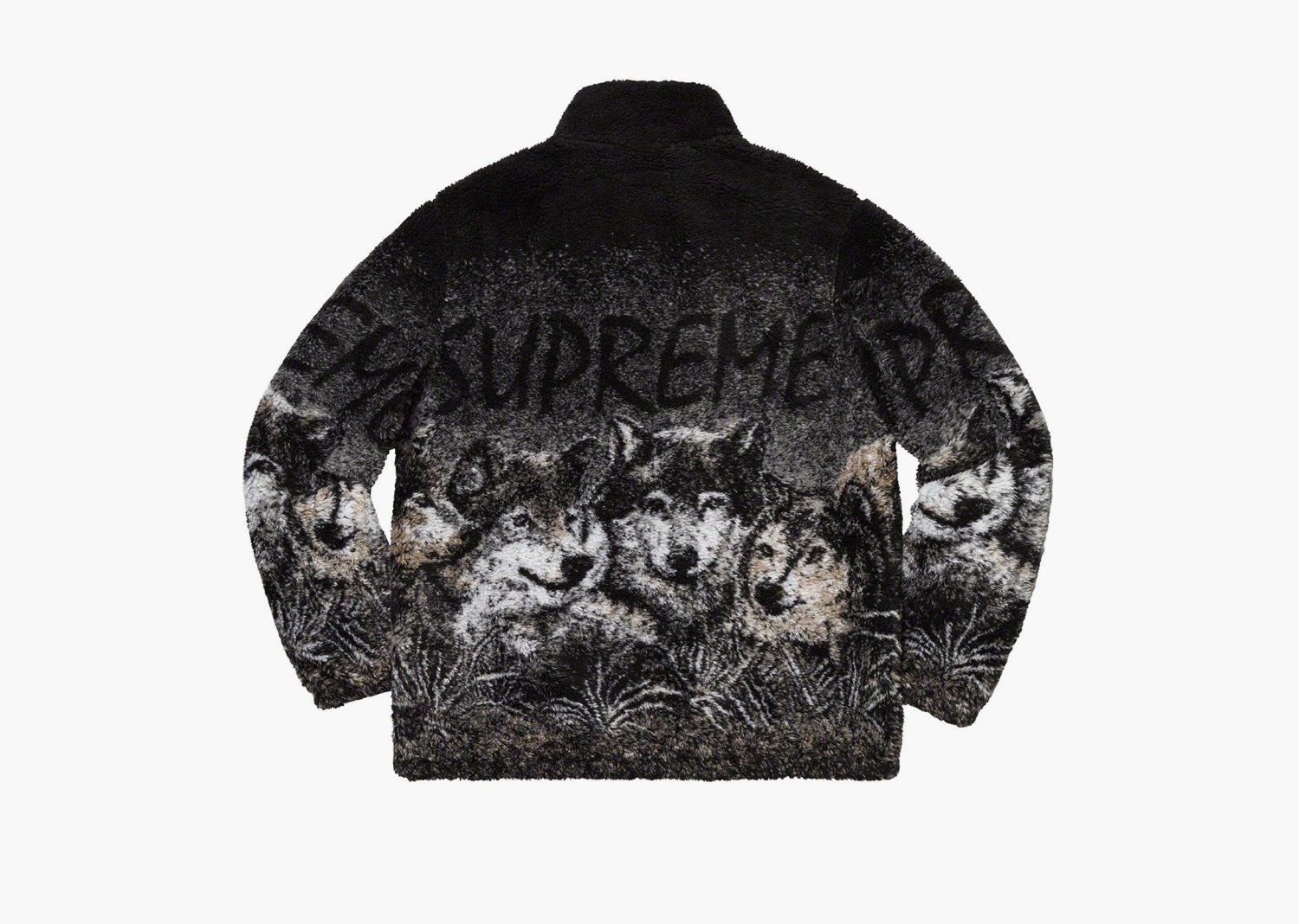 Supreme Wolf Fleece Jacket Black  Supreme Wolf Fleece Jacket Black