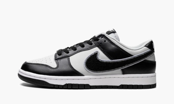 Nike Dunk Low Chenille Swoosh Black Grey 