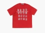 A Bathing Ape Garment Dye Logo Relaxed Fit Tee Red 
