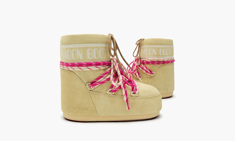 Moon Boot Icon Low Suede Yellow