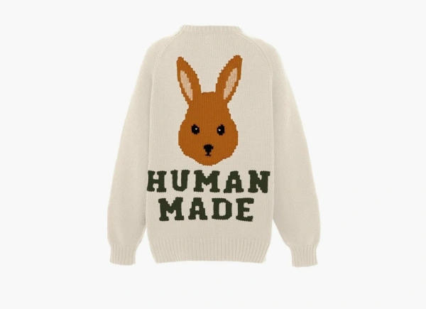 Human Made Raglan Knit Sweater White 
