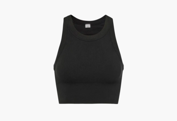 Alo Yoga Seamless Delight High Neck Bra Black 