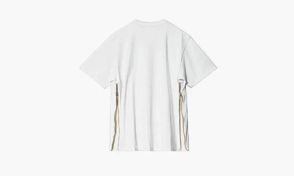 Sacai X Carhartt T-shirt Golden Zip White