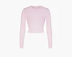 Skims Cropped Long Sleeve T-Shirt Cherry Blossom